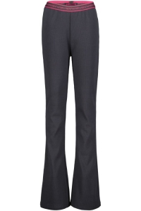 4President broek Moon black oyster elastische ribstof